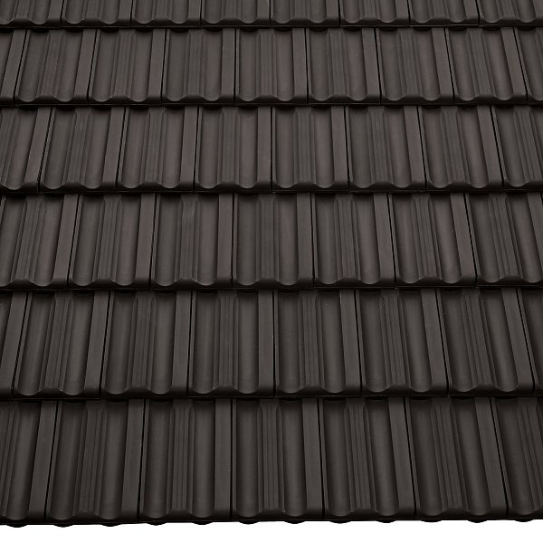 Керамическая черепица Braas Гранат 11V, цвет Антрацит