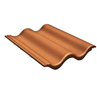 Цементно-песчаная черепица рядовая, Palema Candor Кирпично-красный, Benders