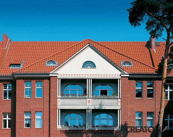 Керамическая черепица Creaton Sinfonie, цвет Натуральный красный